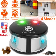 360¡ Ultrasonic Pest Repeller Electronic Plug-in Pest Control Mouse Chaser BlockerÊRepellent Deterrent with Pressure Wave & Ultrasonic Sound for Indoo