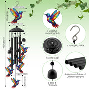Metal Wind Chimes with Aluminum Tubes for Outdoor Garden Decor