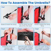 Camping Chair with Umbrella - Foldable Outdoor Chair 330lbs