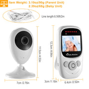 656FT Video Baby Monitor w/ Digital Camera Infrared Night Vision 2.4ÕÕ LCD Two-way Talk Zoom Function 2.4GHz Wireless Transmission Temperature Monitor