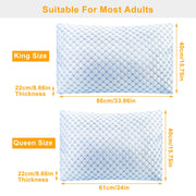 Cooling Memory Foam Pillow Ventilated Soft Bed Pillow w/ Cooling Gel Infused Memory Foam Heat Moisture Reducing Cooling Fiber Breathable Machine Washa