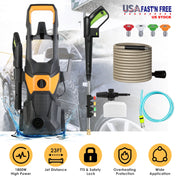 4200PSI 1.85GPM 1800W Electric Pressure Washer High Pressure Cleaning Machine Portable Car Power Washer with Spray Gun 4 Nozzles Foam Cannon Holders f