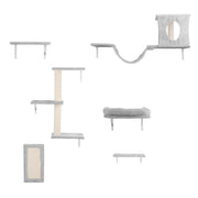 6-Piece Cat Wall Shelves Set – Shelves, Houses & Scratching Post