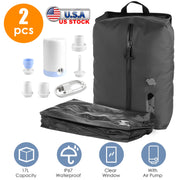 17L Vacuum Storage Bags with Rechargeable Pump - 2 Pack