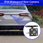 WiFi FHD 1080P Car Dash Cam 3 Channels Front Rear Inside Dash Camera with Loop Recording Reversing Visual Night Vision WDR 170° Wide Angle Support 128