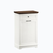 10 Gallon Tilt-Out Trash Cabinet with Drawer - Antique White