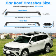 Roof Rack Cross Bars for Volkswagen Atlas 2022-2026