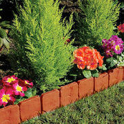 Plastic Garden Lawn Edging 20-Piece Cobblestone Effect