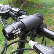 Bike Light Set: 2× Q5 LED Front Flashlights, 2 Mounts & 1 Rear Light