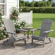 Folding Adirondack Chairs Set of 2 - Hemlock Wood Outdoor Seating