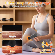 Mini Massage Gun with 6 Speeds and 5 Interchangeable Heads