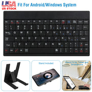 80 Keys Wired Keyboard Mini USB Connector Keyboard Portable Durable Keyboard w/ Carry Bag Tablet Stand for Android Window Tablet