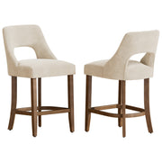 Counter Height Bar Stools Set of 2 with Cutout Back