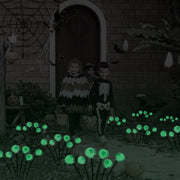 2Packs Solar Scary Eyeballs Lights Outdoor Halloween Decoration Swaying Light Halloween Path Lights Ornaments with Total 12LED IP65 Waterproof for Yar