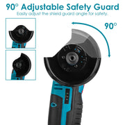 12V Cordless Mini Angle Grinder Hand Polishing Grinding Machine Cordless Cutter Grinding Tool with 7Pcs Disc 2Pcs 1100mAh Batteries and Charger Hex Ke
