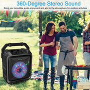 Portable Wireless Party Speaker with Disco Lighting