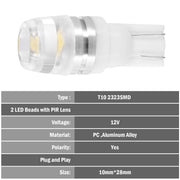 20Pcs/Kit LED Car Light Bulbs 500lm T10 2323SMD 6500K White Auto Lamps Replacement for Dome Map Door Trunk Signal License Plate