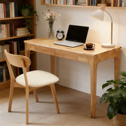 Solid Wood Desk with Drawers for Home Office
