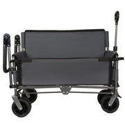 Folding Wagon Cart with Bench Seat & Canopy, 500lbs Capacity