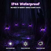 Solar Skull Torch Lights 4-Pack with Purple Flame Effect
