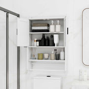 Wall Mounted Bathroom Cabinet with Towel Bar & Toilet Paper Holder
