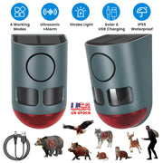 Solar Animal Repeller with Motion Sensor & Ultrasonic Sound