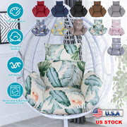 Egg Chair Cushion with Headrest - Thick Padded Swing Seat