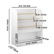 Kids Bookshelf with 3-Tier Front-Facing Display & Toy Storage