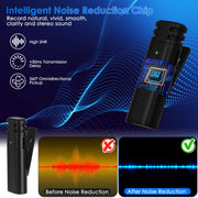 2 Pack 3 in 1 Wireless Clip On Microphone Omnidirectional Mic Noise Reduction Plug and Play 65.6FT Transmission Type-C IOS PC Video Record Interview V