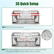 2-Pack Humane Rat & Mouse Traps – Automatic Live Cage, Reusable