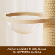 Floor-to-Ceiling Cat Tree with Adjustable Height & Sisal Post