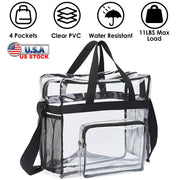 Clear Crossbody Bag Stadium Approved Clear Transparent Shoulder Bag See Through Zip Pouch Tote Bag Handbag with 11LBS Load