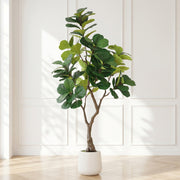 6FT Artificial Fiddle Leaf Fig Tree with White Pot