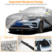 Waterproof Car Cover with Reflective Strips & UV Protection
