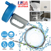 32.8FT Drain Snake Auger Plumbing Snake Hair Clog Remover For Sewer Sink Bathtub Shower Kitchen Bathroom Drain Clog Remover