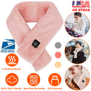Electric Heated Scarf USB Heating Neck Wrap Unisex Winter Heated Neck Shawl Soft Warm Scarves with  3 Heating Modes