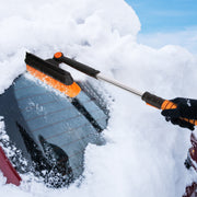 5 in 1 Detachable Snow Remover Kits Extendable Ice Scraper Snow Shovel 180¡ Adjustable Snow Brush Head for Car Windshield Roof