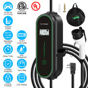 Level2 EV Charger Portable Electric Vehicle Charging Station with NEMA 6-20P PlugÊCarry Bag Fit For All J1772 EV and Hybrid Vehicles for Home and Outd