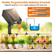 Solar Drip Irrigation System for 15 Plants with Timer