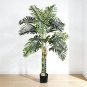 6FT Artificial Golden Cane Palm Tree with Black Pot