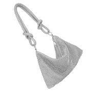 Rhinestone Evening Bag with Detachable Chain Strap