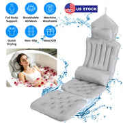 Full Body Bath Pillow with Lumbar Support & 4D Mesh