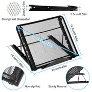 Foldable Laptop Stand Angle Adjustable Tablet PC Holder Riser Portable Ventilated Laptop Phone Desktop Holder Tray