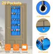 Over the Door Shoes Rack 20-Pocket Organizer 5-Layer Hanging Storage Shelf for Kids Shoes Closet Cabinet Slippers Small Toys