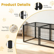 48.2" Indoor Dog Kennel with PVC Top Cover and Flexible Door