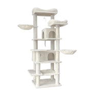 68-Inch Multi-Level Cat Tree Tower with Hammocks & Scratching Posts