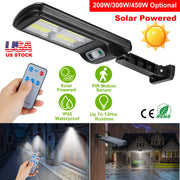 Solar Powered Wall Lights Outdoor 120LED Beads Motion Sensor Lamp IP65 Waterproof 3 Modes Sensor Light W/ Remote Control For Street Front Door Deck