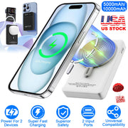 5000mAh Magsafe 3 In 1 Portable Charger PD22.5W Magnetic Fast Charger Fast Charging Power Bank Fit For IOS Phone 15/14 Samsung Galaxy S24 And More