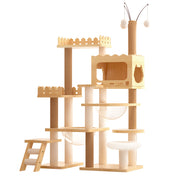 Cat Tree Tower 66.9" with Acrylic Capsules and Scratching Posts