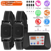 Wireless Dog Fence & Training Collar System with 990ft Range